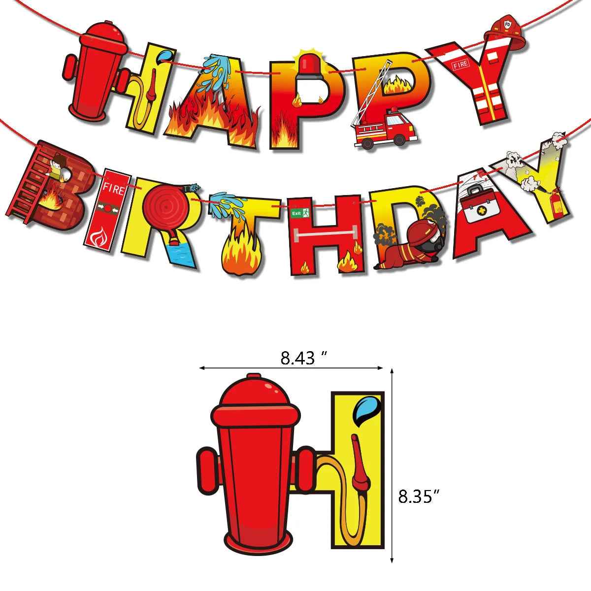 🎂Turn Up the Heat – Firefighter Cake Toppers for a Blaze of Birthday Fun! - ThiGui