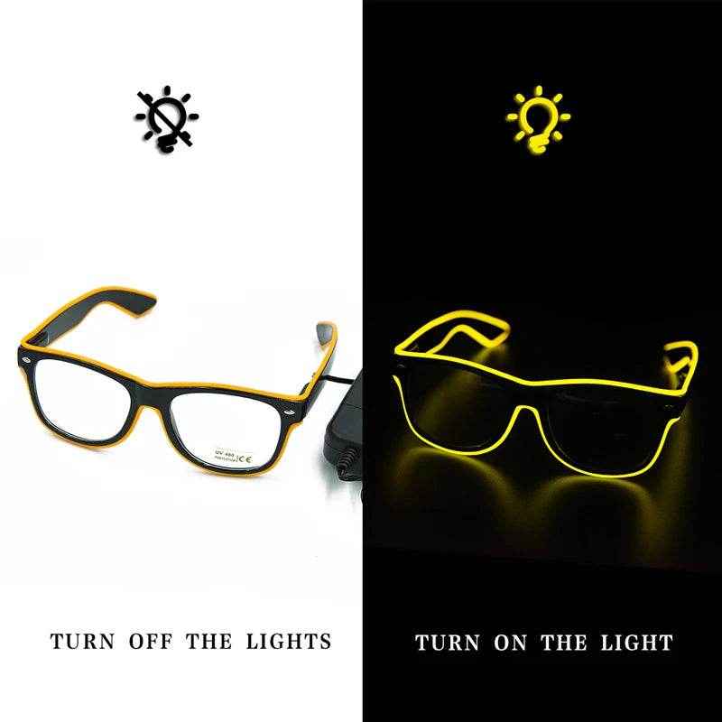 💫Glow Party Magic! Light-Up Neon Glasses for Boys Who Love to Shine - ThiGui