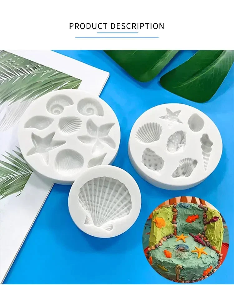 🐚 Bake Like a Beachy Dream – Silicone Shell & Conch Mould Set for Sweet Creativity! 🧁🌊 - ThiGui