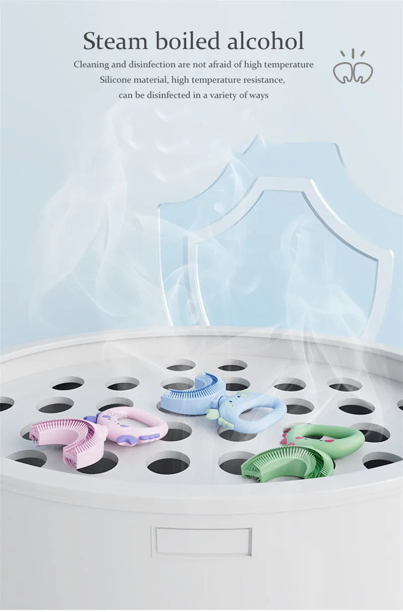 🪥🧸 360° U-Shaped Cartoon Toothbrush – Gentle, Fun & Perfect for Little Smiles! 🌟👶 - ThiGui
