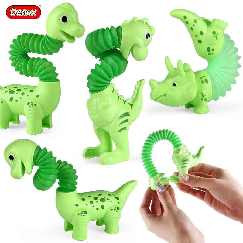 🦖Dinosaur Pop Tube Toys – Stretch, Bend, and Roar with Fun Sensory Play! - ThiGui