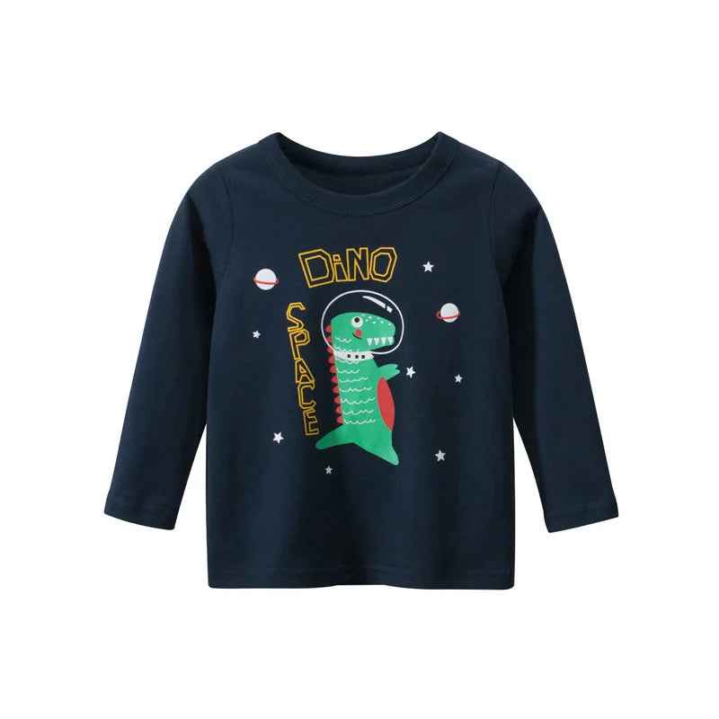 🦖Roarsome Dino Tees – Long Sleeve Fun for Little Explorers! - ThiGui