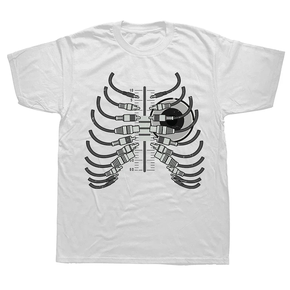 DJ Cat Graphic Tee 🎧🐱 Cool Summer Streetwear Cotton T-Shirt - ThiGui