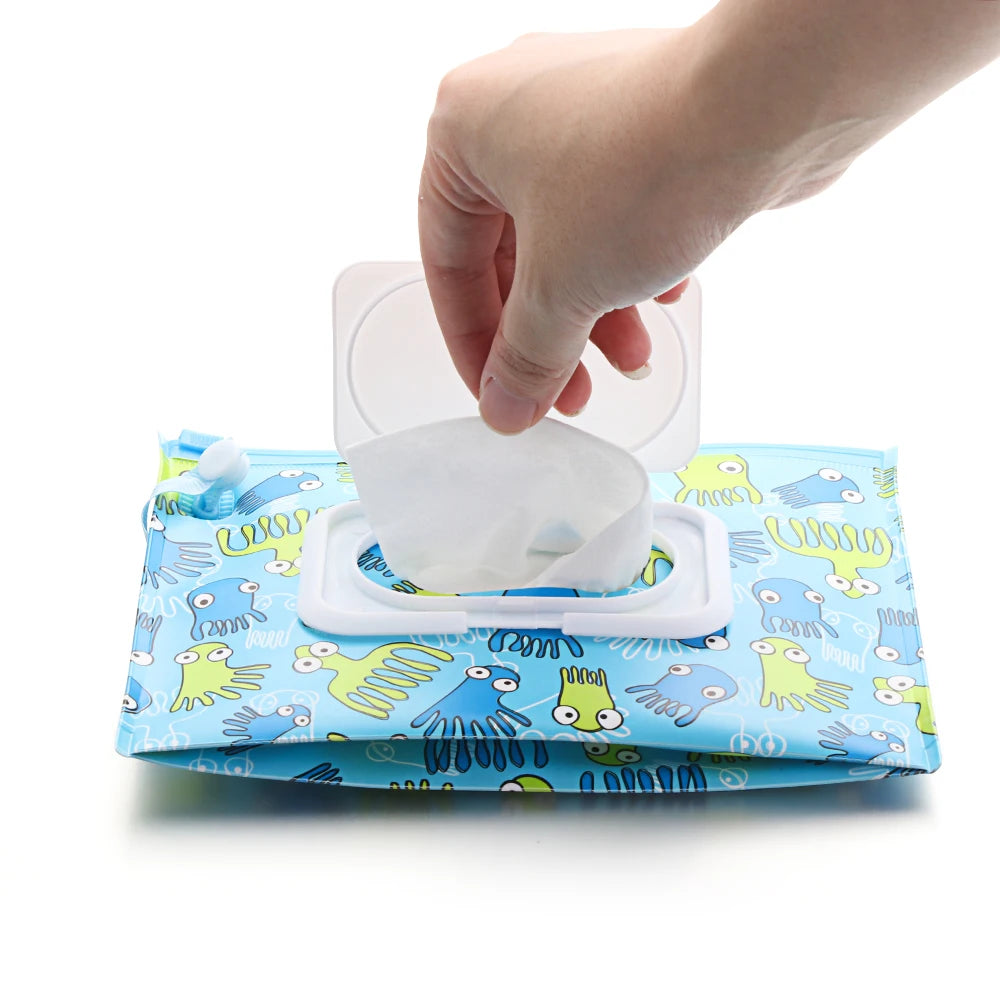 🧷 Smart Wet Wipes Bag – Snap, Strap & Go! Perfect for Mum Life on the Move! 💖🍼 - ThiGui