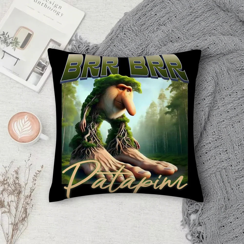 Italian Brainrot Animal Cushion Cover 🛋️✨ Soft Double-Sided Plush Pillow Case - ThiGui