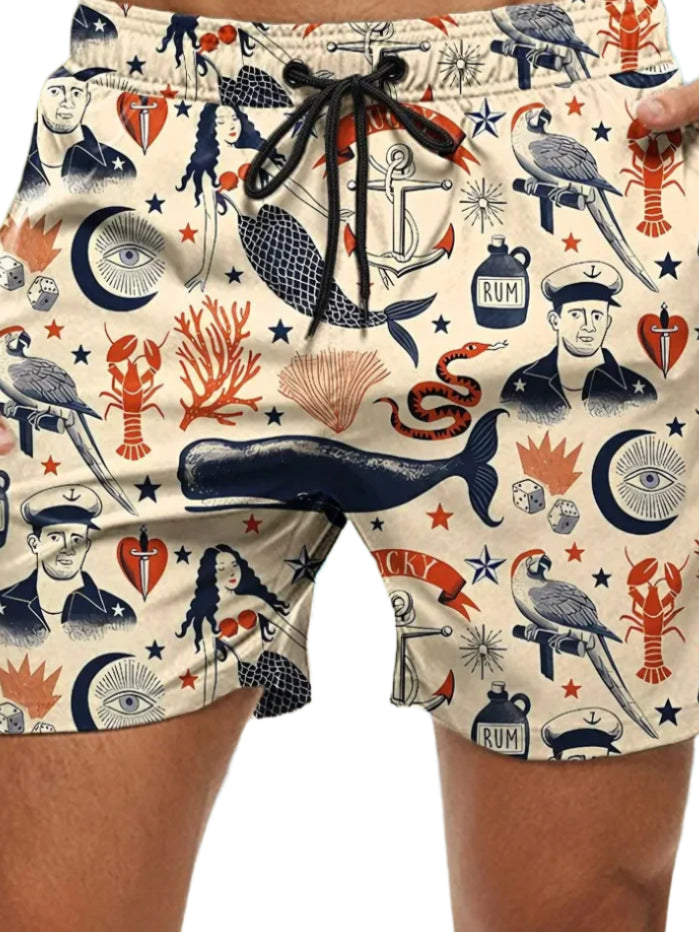 🌺 Bold & Breezy! Boys' Hawaiian 3D Floral Swim Shorts for Sunny Adventures 🏄‍♂️ - ThiGui