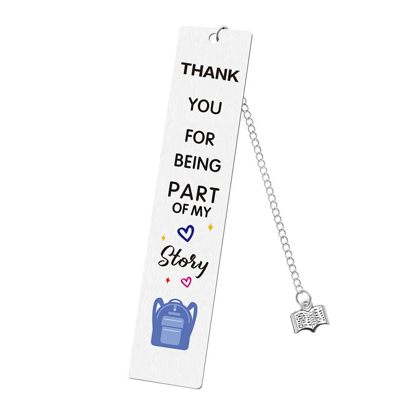 📚🌟 A Bookmark That Says “Thank You” – Colourful Steel Gift for Inspiring Teachers ✏️🍎 - ThiGui