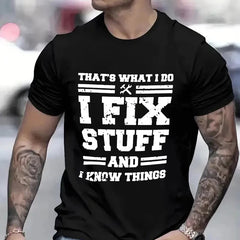 I Fix Stuff Dad Tee 🔧😎 Funny Mechanic Shirt for Handy Heroes - ThiGui
