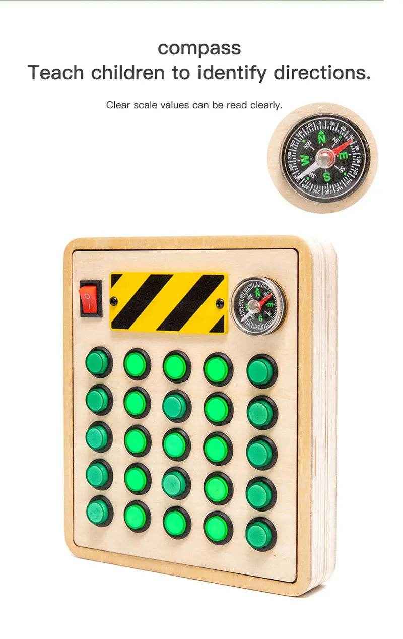 🌳Ultimate Montessori Busy Board – Light-Up Steering Wheel Fun for Curious Little Explorers! - ThiGui