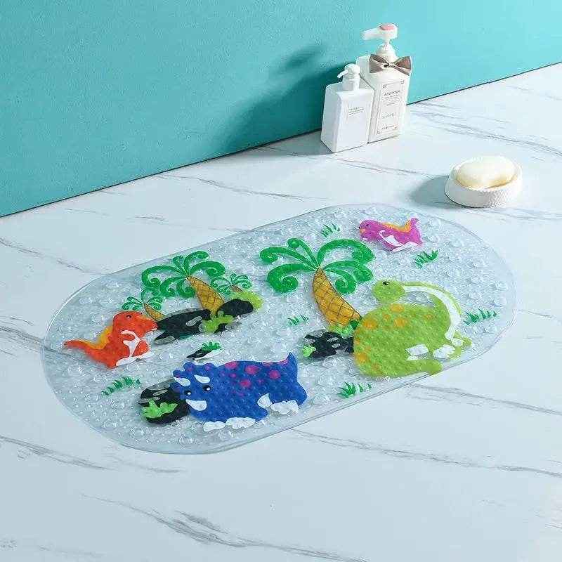 🐾 Safe, Sweet & Splash-Ready – Cartoon Suction Bath Mat for Kids Who Love Bathtime Fun! - ThiGui