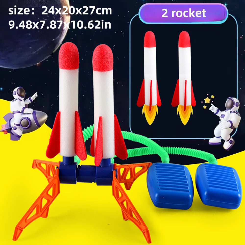 🚀 Sky-High Fun! Air-Powered Rocket Launcher Toy for Kids – Stomp, Jump & Launch 🌈🦶 - ThiGui