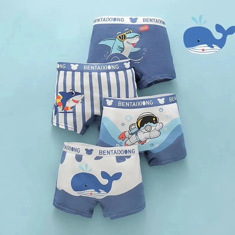 🩲🌟 Boys’ Cotton Boxer Briefs – Antibacterial, Breathable & Hug-Like Fit for Active Kids! 🧒🧺 - ThiGui