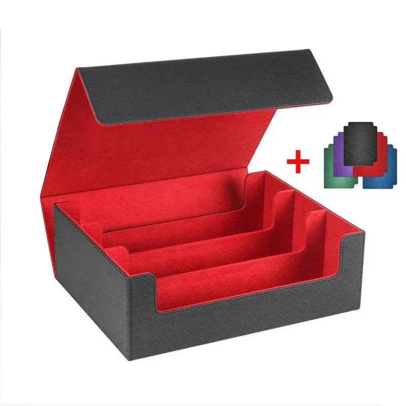 📚Deluxe Card Keeper: PU Leather Storage Box with Magnetic Lid for Trading Cards - ThiGui