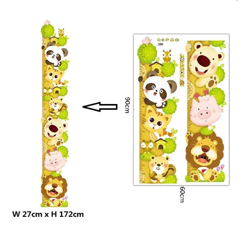 Watch Me Grow! Cute Animal Height Chart Wall Sticker for Boys’ Rooms - ThiGui