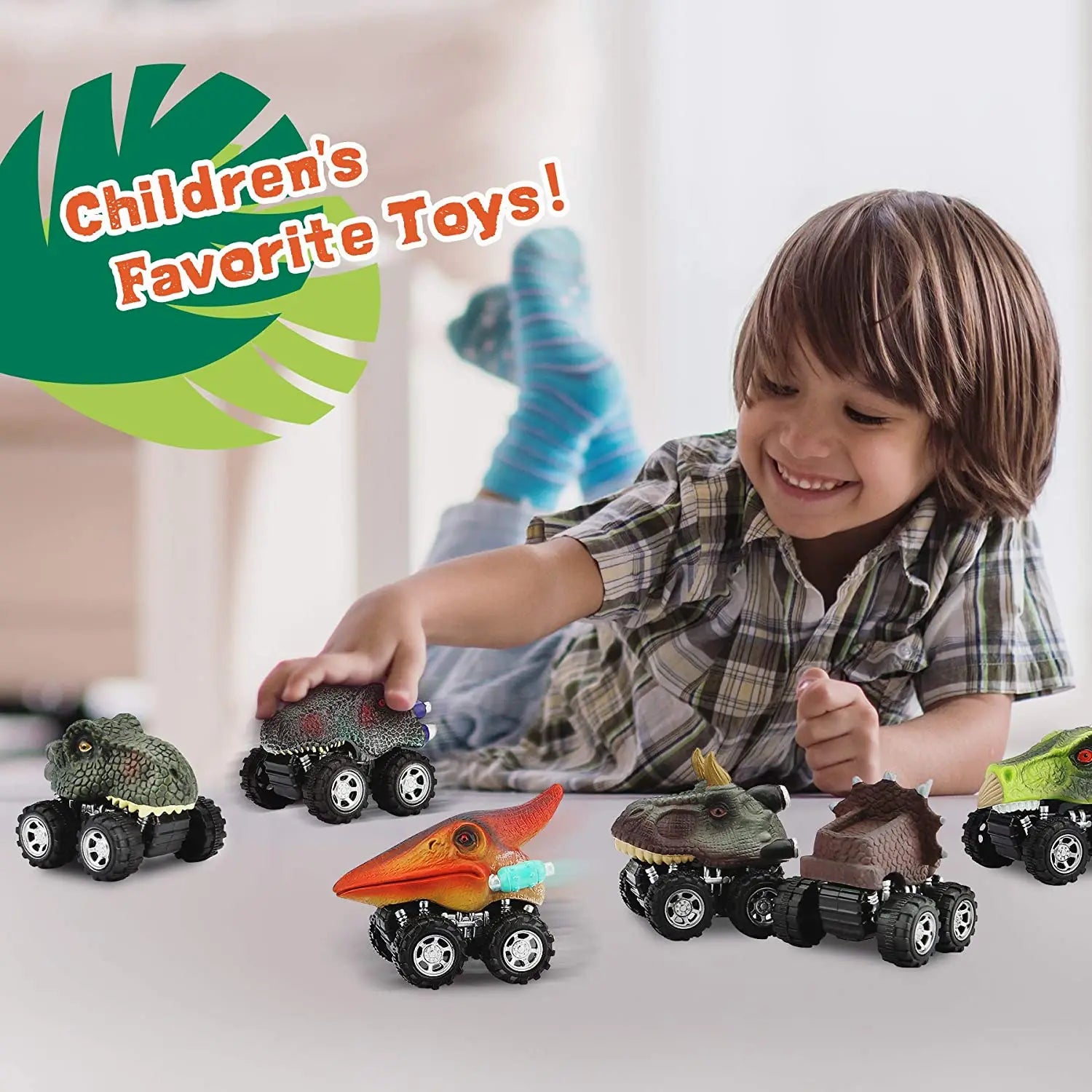 🦖🚗 Dino Pull-Back Cars – Mini Monster Trucks for Jurassic-Style Fun! 🎉💨v - ThiGui