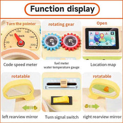 🌳Ultimate Montessori Busy Board – Light-Up Steering Wheel Fun for Curious Little Explorers! - ThiGui