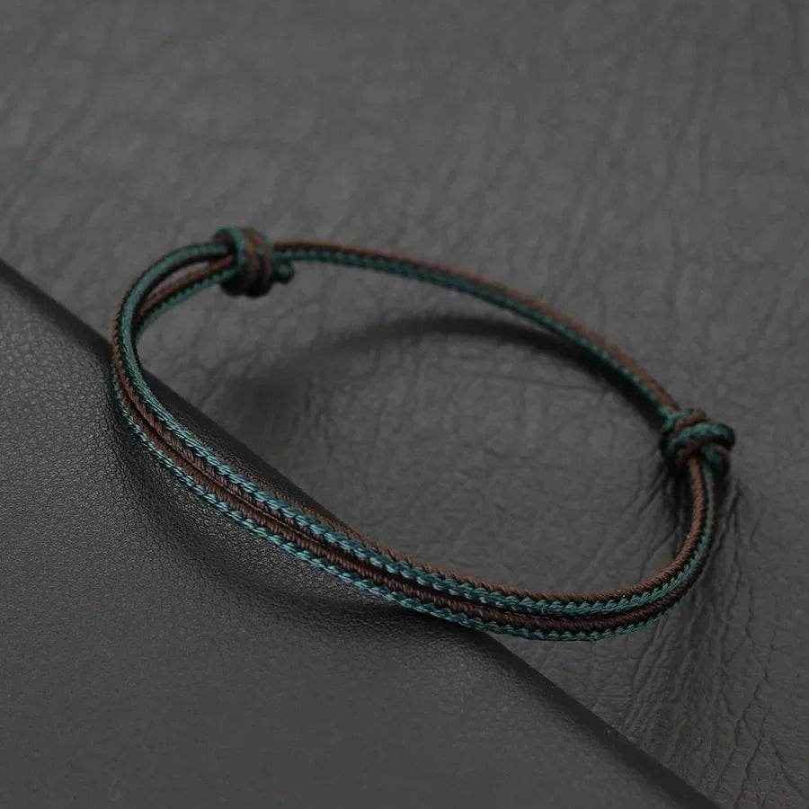 👕 Stylish and Handmade: Boho Charm Adjustable Cord Bracelet - ThiGui