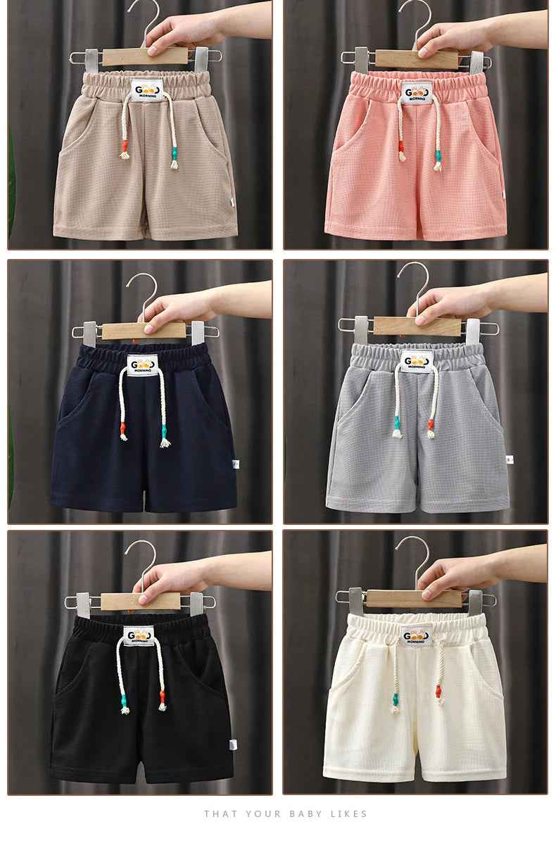 🩳Bright & Breezy Boys’ Beach Shorts – Candy Colours, Elastic Waist & All-Day Summer Comfort - ThiGui