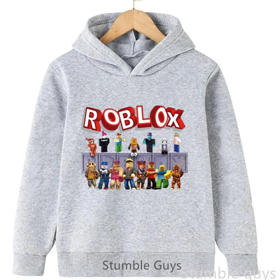 Roblox Autumn Kids Hoodie 🎮🍂 Trendy Game Graphic Sweatshirt - ThiGui