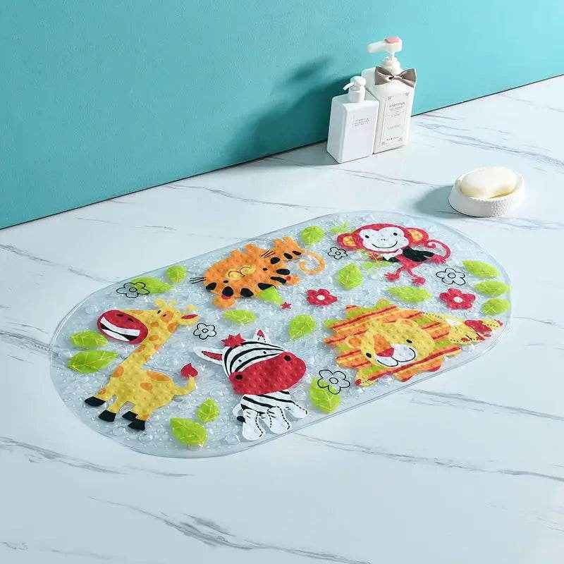 🐾 Safe, Sweet & Splash-Ready – Cartoon Suction Bath Mat for Kids Who Love Bathtime Fun! - ThiGui
