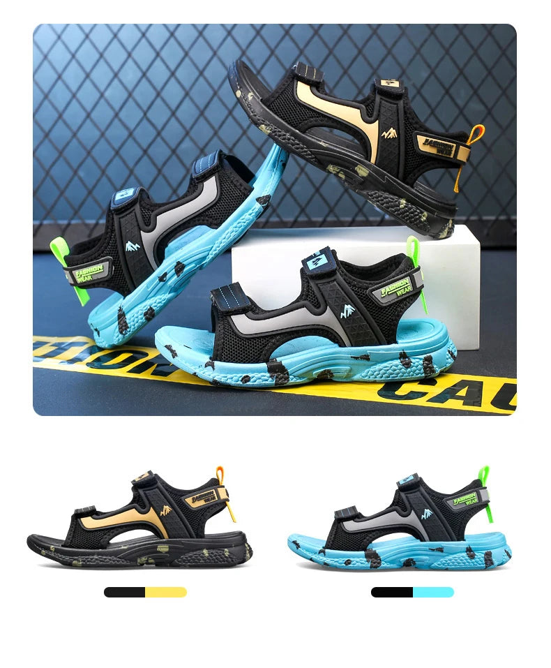 🏖️ Adventure-Ready! Camouflage Summer Sandals for Active Boys 👣💥 - ThiGui