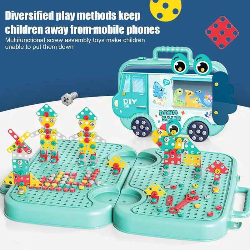 🔩 Build Big Ideas – Montessori Toolbox & 3D Puzzle Set for Young Makers 🧰🧠 - ThiGui