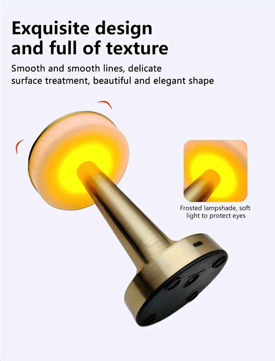 ✨ Touch, Glow & Go – Chic Rechargeable LED Table Lamp for Cosy Corners & Bedtime Calm - ThiGui