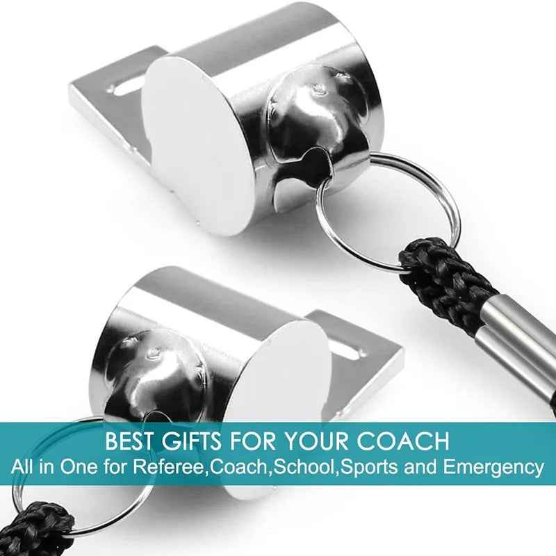 Super Loud Stainless Steel Whistles – 5-Pack with Lanyards for Busy Boys & Safety-Conscious Mums - ThiGui