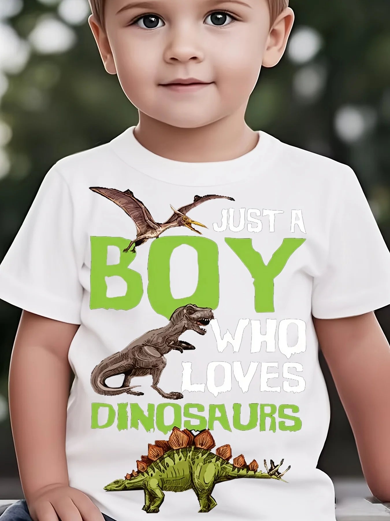 🦖 Cool Dino Vibes! Boys’ Lightweight Cartoon Dinosaur Tee (Ages 3–9) 🧢 - ThiGui