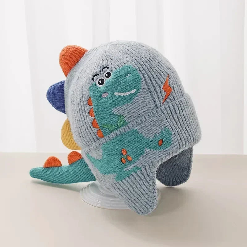 🧢🦕 3D Dino Earmuff Hat – Cozy, Cute & Roarsome for Winter Days! ❄️👶 - ThiGui