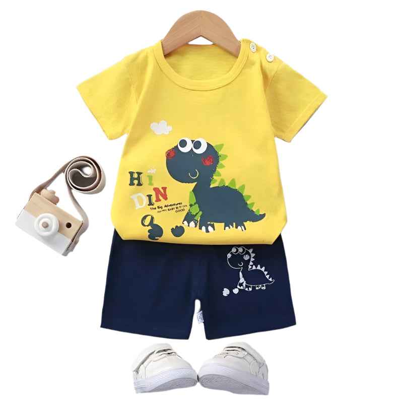 🌿Cool Cotton Summer Set for Little Adventurers – Comfy, Cute & Ready for Play! - ThiGui