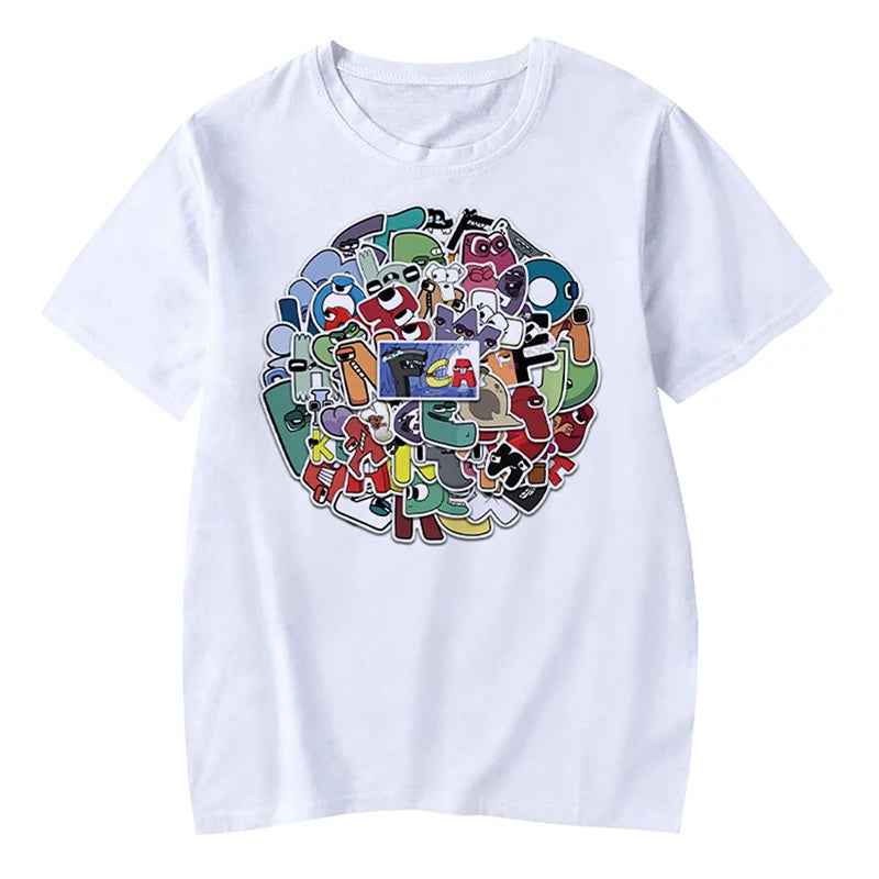 🔠 Alphabet Lore in 3D! Oversized Cartoon Tee for Boys & Girls - ThiGui