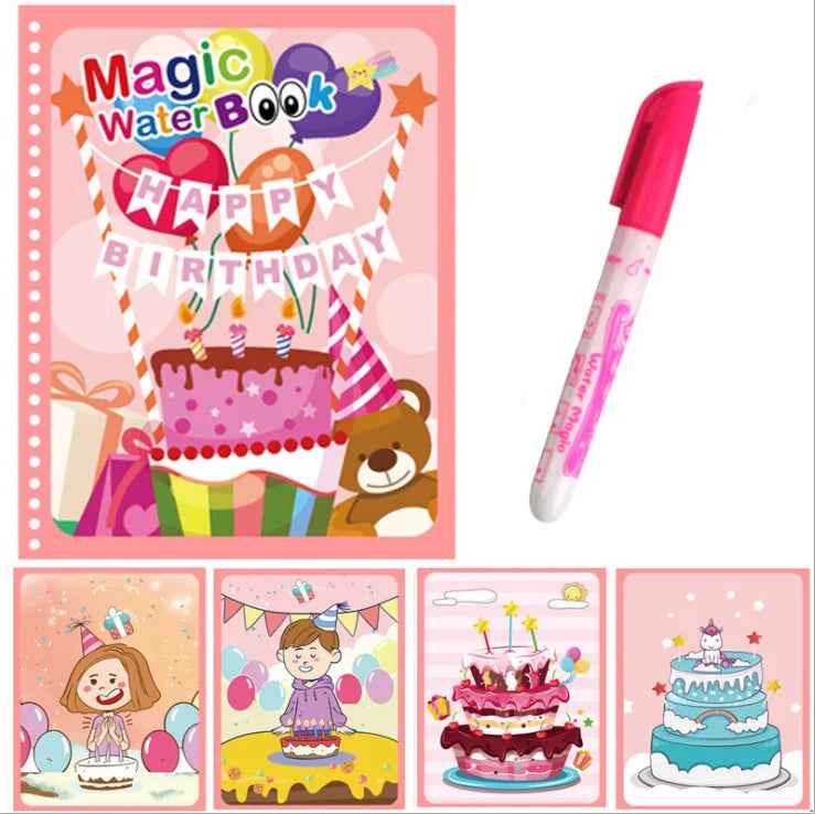🌈 Magical Water Reveal Book 🖌️ No Mess, All Fun! Perfect for Little Explorers 🚀 - ThiGui