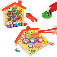🌳Busy Bees Color Matching Game – Montessori Wooden Fun for Clever Little Hands - ThiGui