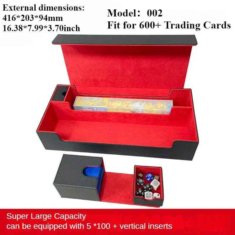 📚Deluxe Card Keeper: PU Leather Storage Box with Magnetic Lid for Trading Cards - ThiGui