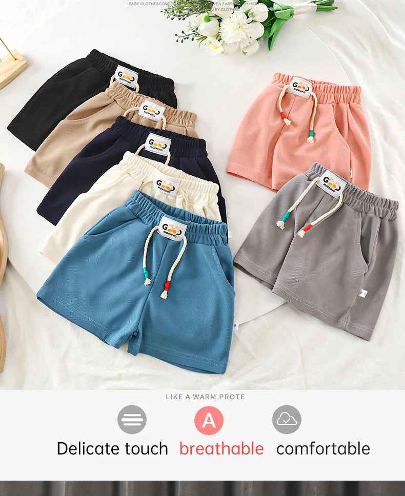 🩳Bright & Breezy Boys’ Beach Shorts – Candy Colours, Elastic Waist & All-Day Summer Comfort - ThiGui