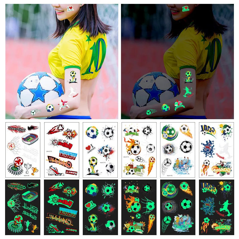 ⚽🌟 Glow-in-the-Dark Football Tattoos – Kick Off the Fun at Any Kids’ Party! 🎉👦 - ThiGui