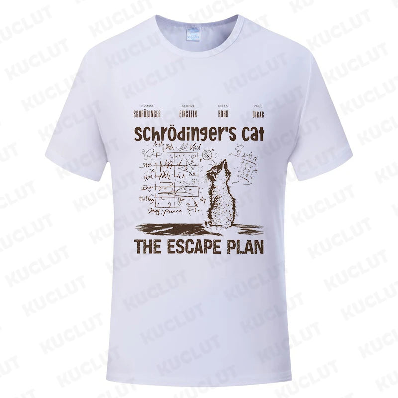 😼 Cool Cat Escape Plan T-Shirt – Geeky Style for Boys Who Dare to Stand Out 🖤 - ThiGui