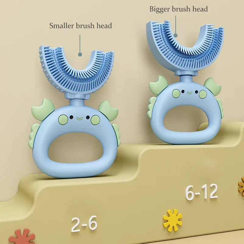 🪥🧸 360° U-Shaped Cartoon Toothbrush – Gentle, Fun & Perfect for Little Smiles! 🌟👶 - ThiGui