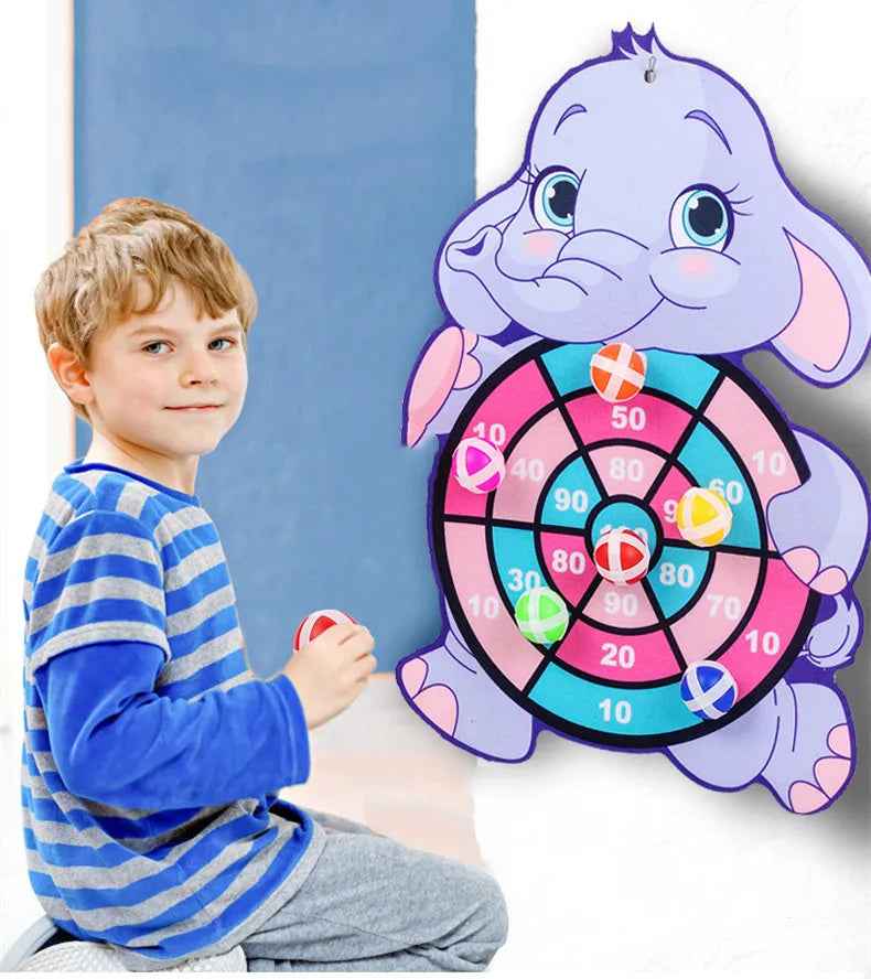 🐸Soft Sticky Ball Dart Board Game for Boys with Adorable Animal Designs and Safe Indoor Fun - ThiGui