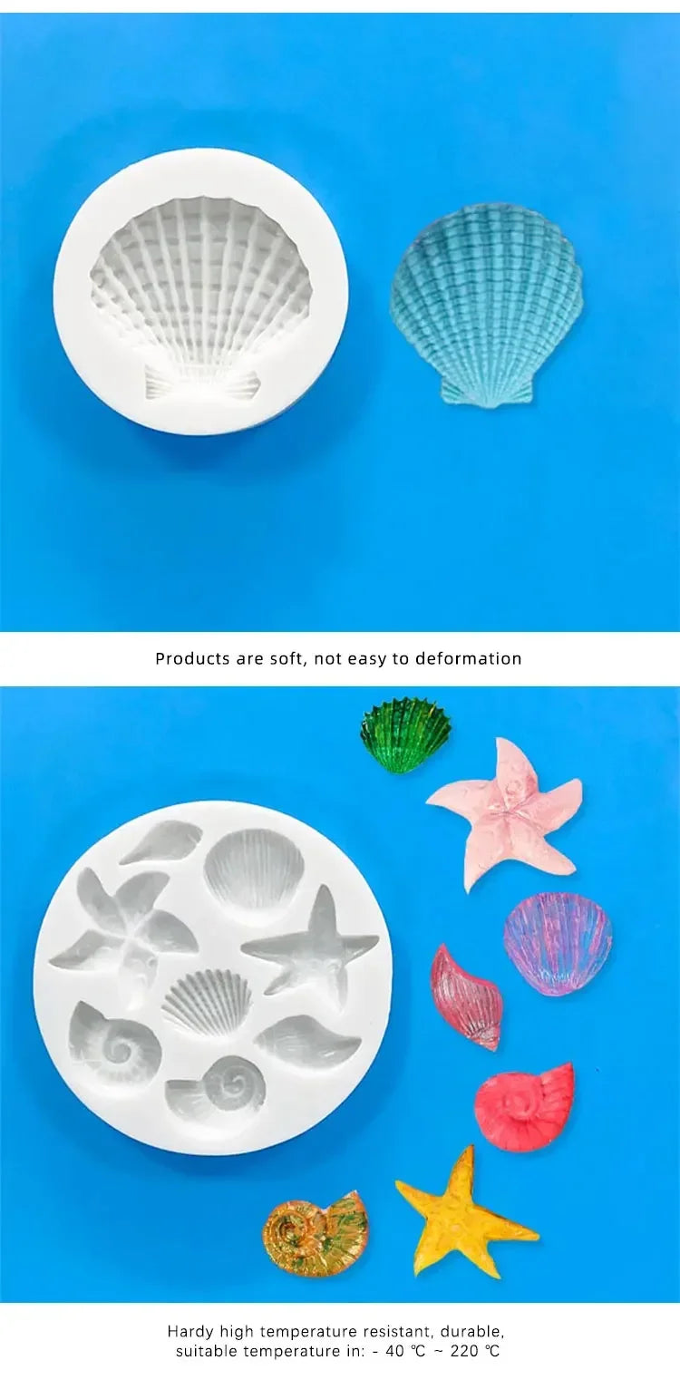 🐚 Bake Like a Beachy Dream – Silicone Shell & Conch Mould Set for Sweet Creativity! 🧁🌊 - ThiGui
