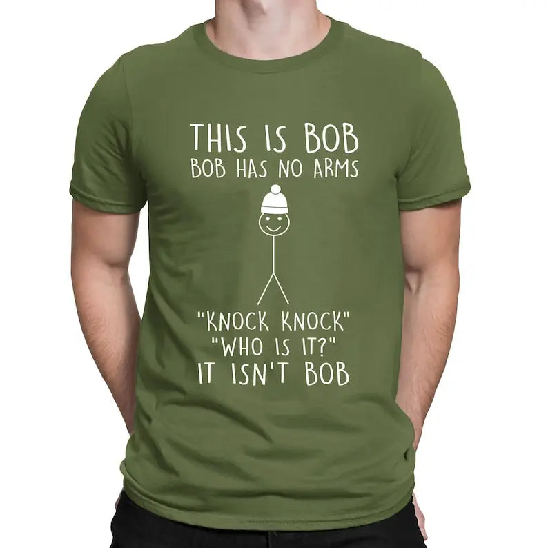 This Is Bob Stickman Joke Tee 😂🎭 Funny Vintage Cotton Graphic Shirt - ThiGui