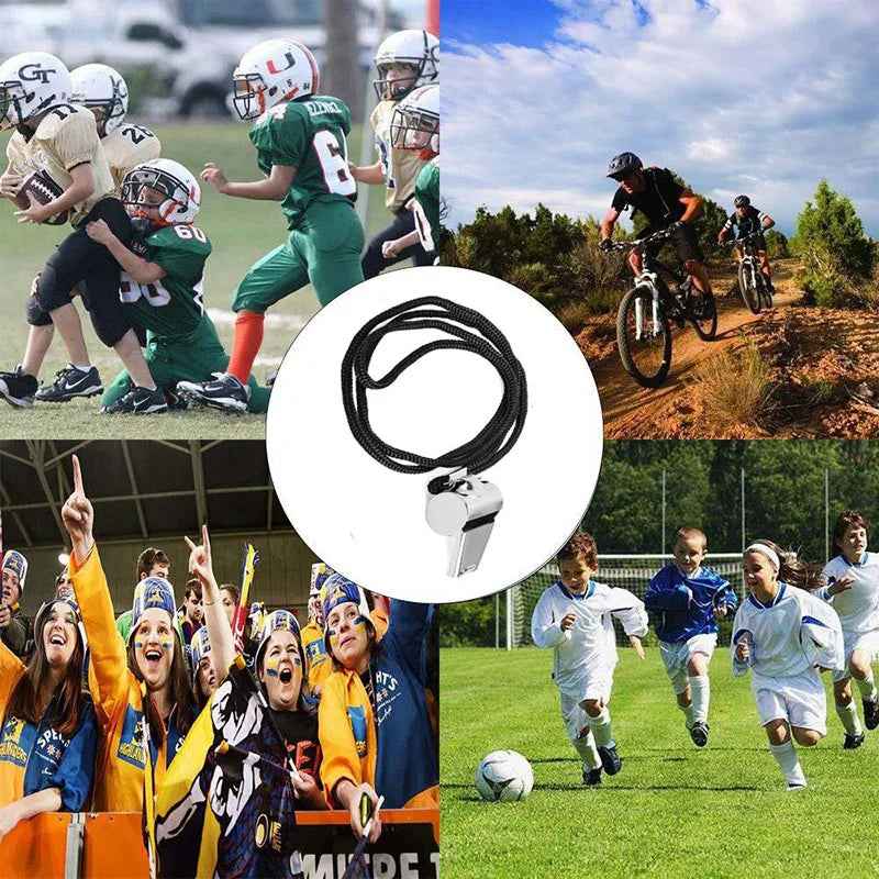 Super Loud Stainless Steel Whistles – 5-Pack with Lanyards for Busy Boys & Safety-Conscious Mums - ThiGui