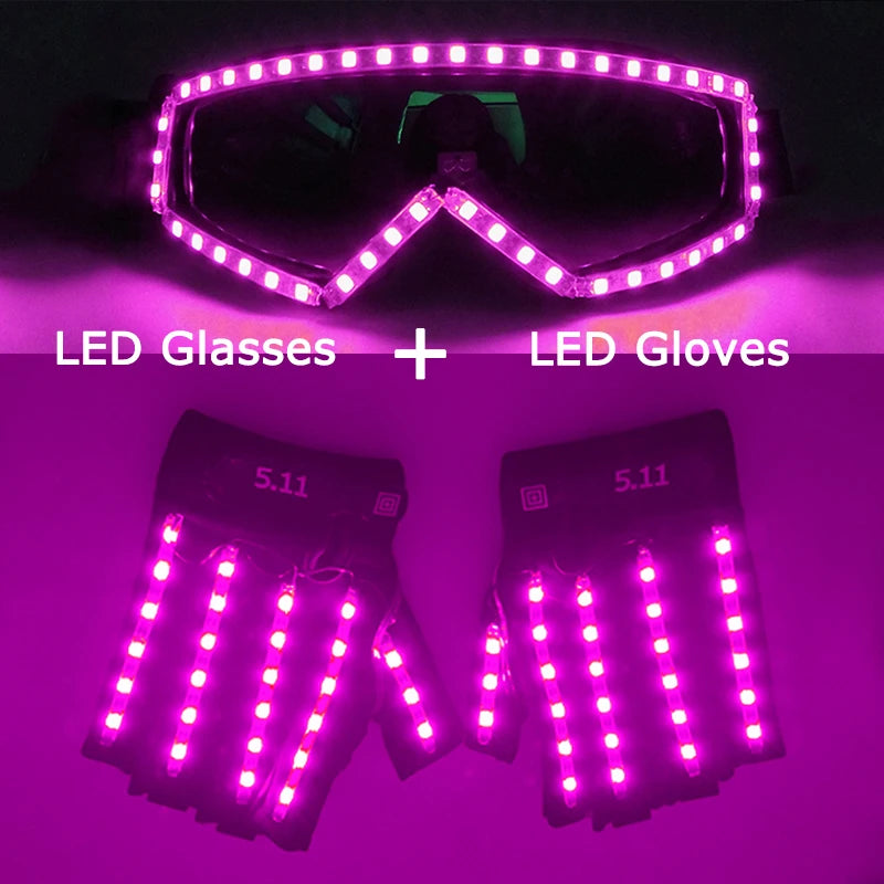 🧤 LED Glow Glasses + Gloves ✨ | Dance, Dazzle & Shine at Every Party! 🕺💡 - ThiGui