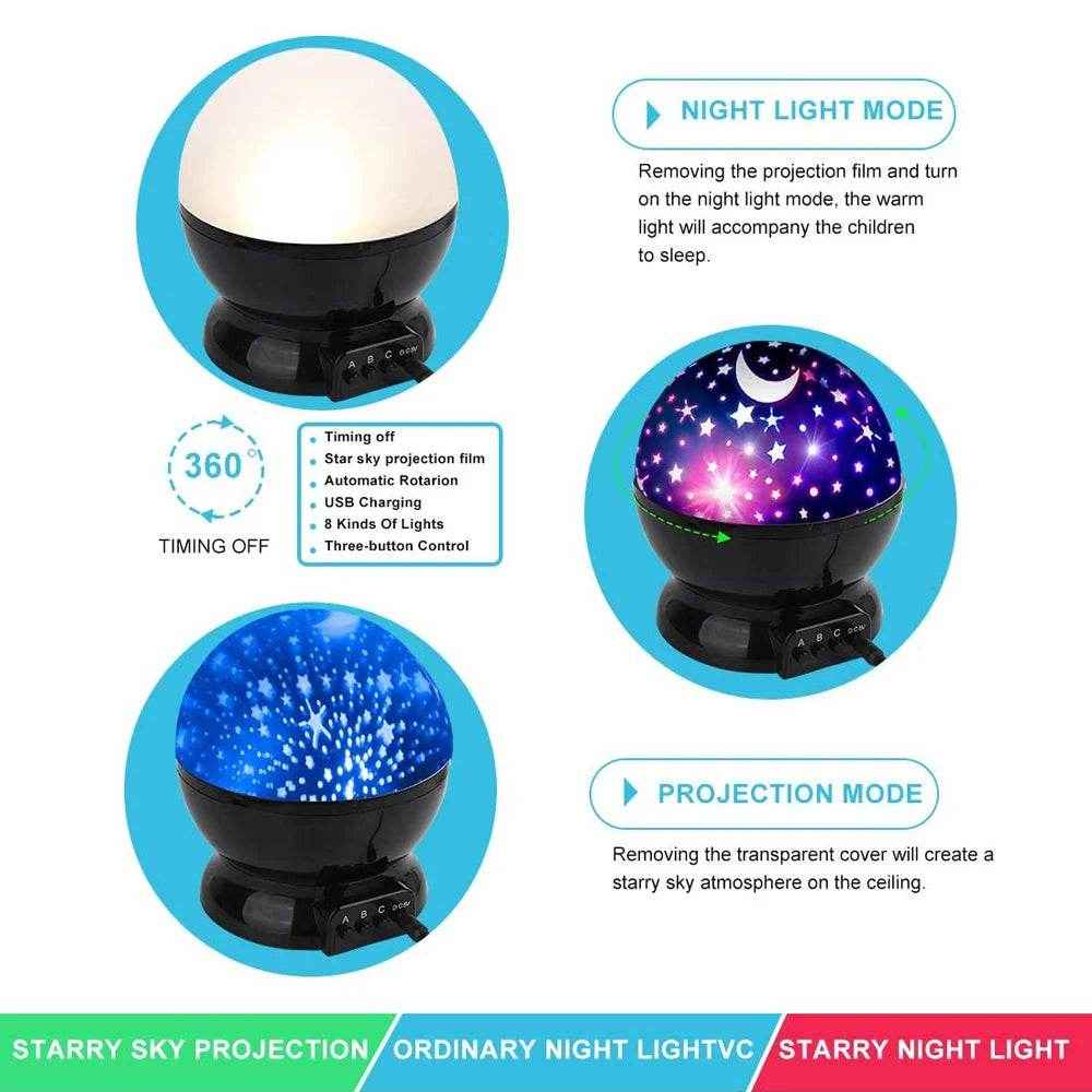 🌙 Enchanting Star & Moon Projector – A Magical Bedtime for Little Dreamers - ThiGui