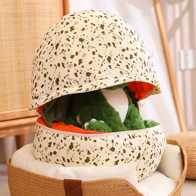 🦕 From Egg to Snuggle – Magical Dinosaur Plush for Roaring Cuddles! 💚🥚 - ThiGui