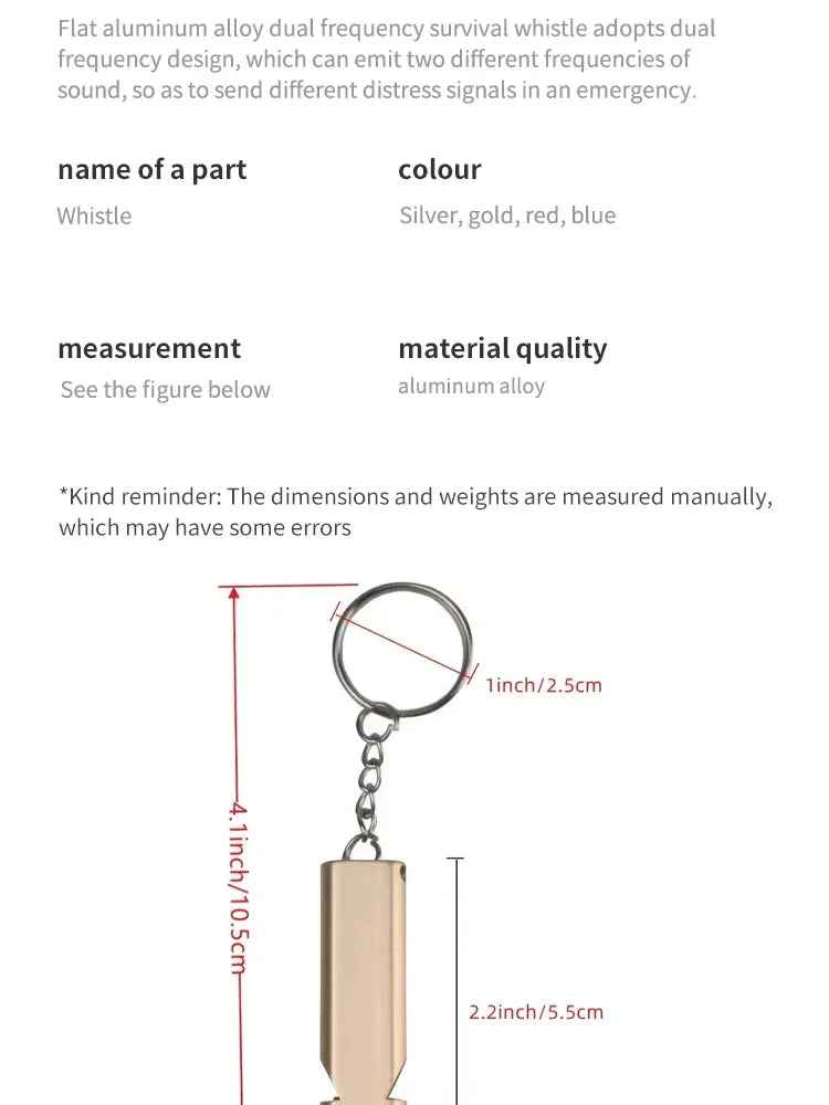 🛡️Flat Dual-Tone Safety Whistle – Compact & Loud for Outdoor Adventures with Your Little Explorer - ThiGui