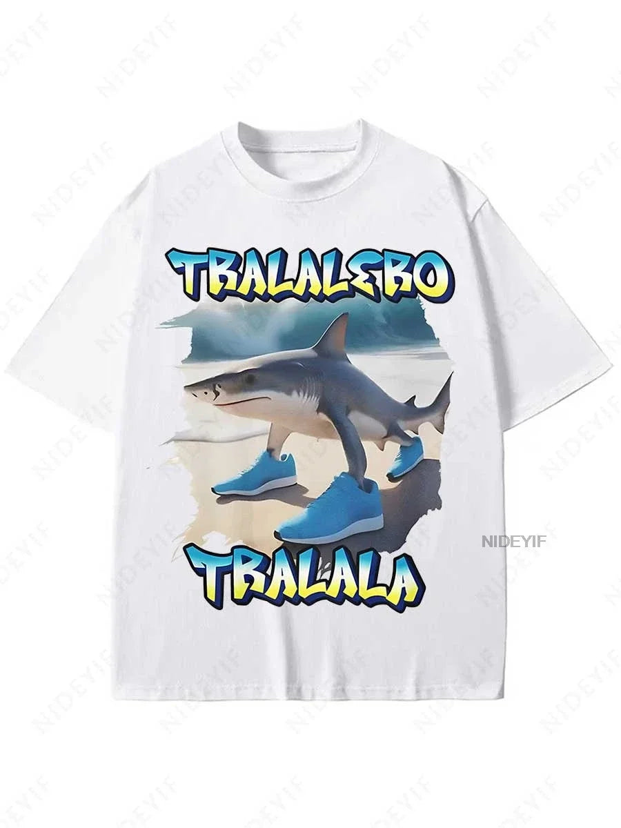 🦈 LOL Shark Alert! Funny Meme T-Shirt for Boys – Tralalero Tralala – Cool, Comfy & Totally Unique! 🤪👕 - ThiGui