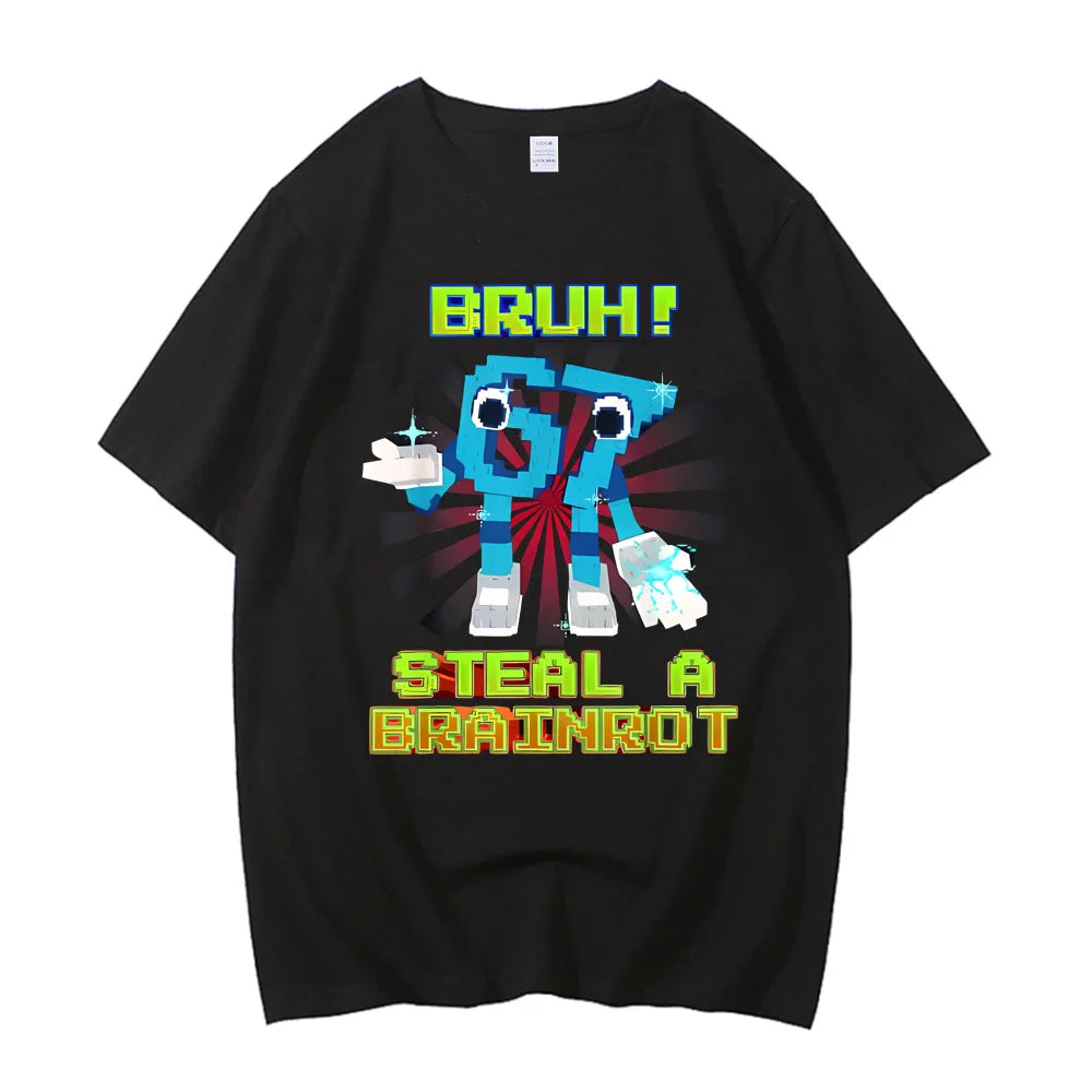 67 Six Seven Brainrot Gamer Tee 🎮🔥 High Quality Cotton Boys T-Shirt - ThiGui