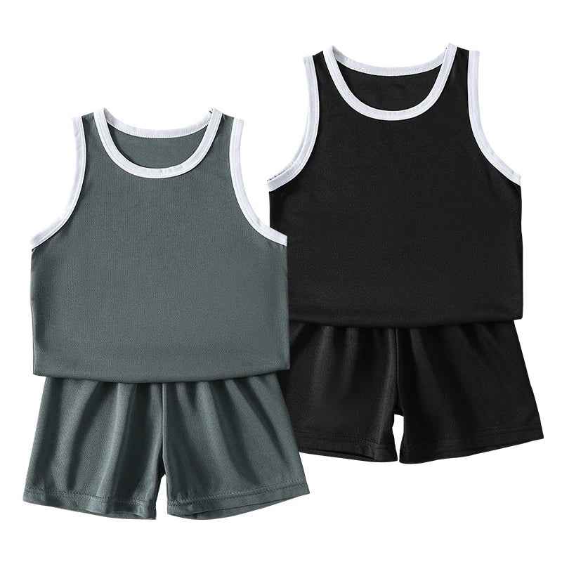 Breezy Summer 2-Piece Set – Quick-Dry Vest & Stretch Shorts for Active Boys on the Go! - ThiGui